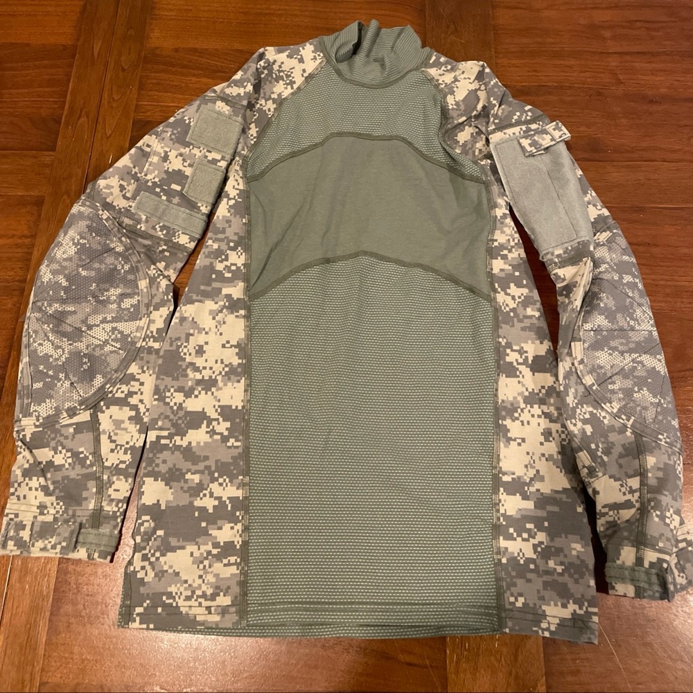 Military Shirt Small Army Combat Camo Flame Resistant - Team Soldier Certified